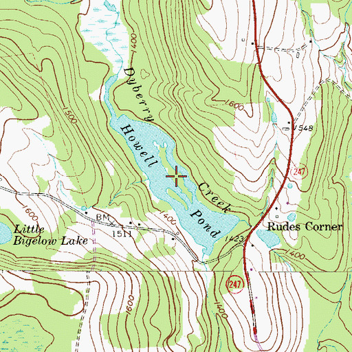 Topographic Map of Howell Pond, PA
