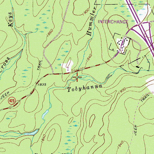 Topographic Map of Hummler Run, PA
