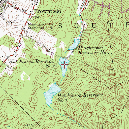 Topographic Map of Hutchinson Reservoir Number Two, PA