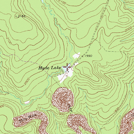 Topographic Map of Hyde Lake, PA