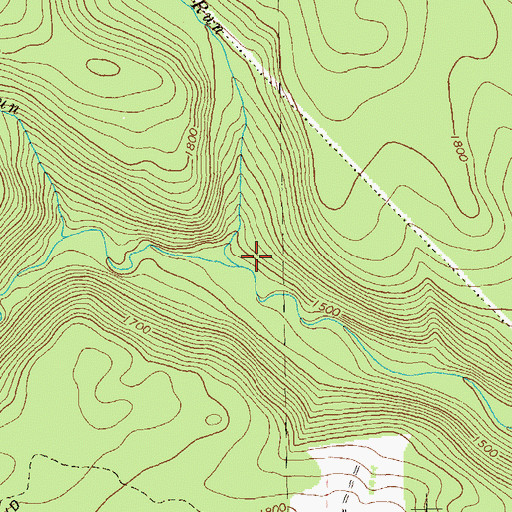 Topographic Map of Hywick Run, PA