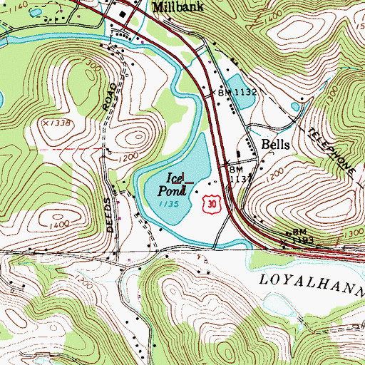 Topographic Map of Ice Pond, PA