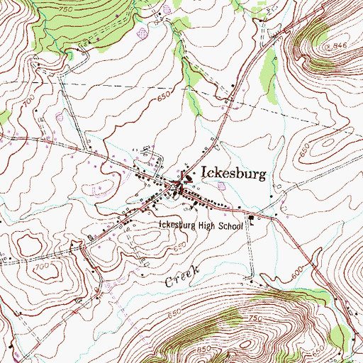 Topographic Map of Ickesburg, PA