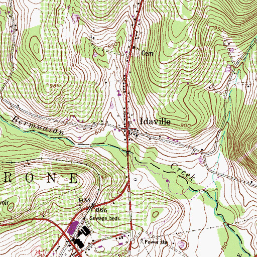 Topographic Map of Idaville, PA