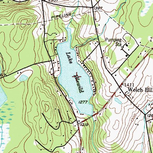 Topographic Map of Lake Idlewild, PA