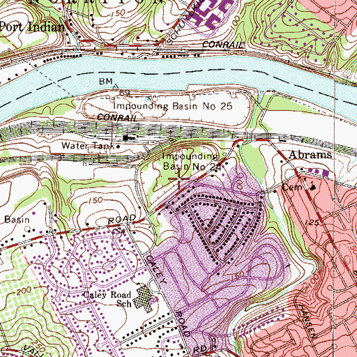Topographic Map of Impounding Basin Number Twenty-Four, PA