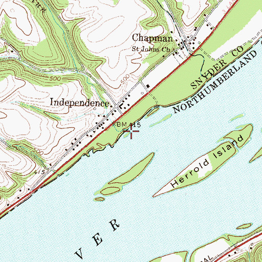 Topographic Map of Independence Run, PA