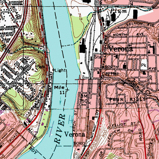 Topographic Map of Indian Creek, PA
