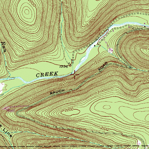Topographic Map of Indian Run, PA