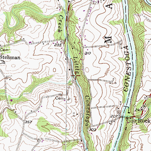 Topographic Map of Indian Run, PA