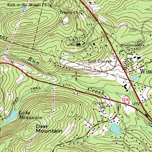 Topographic Map of Indian Run, PA