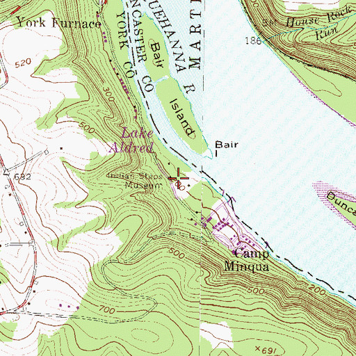 Topographic Map of Indian Steps Museum, PA