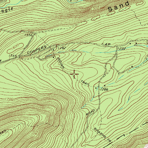 Topographic Map of Indian Trail, PA