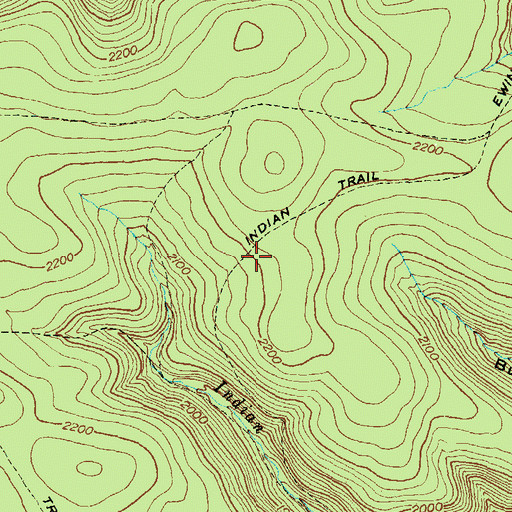 Topographic Map of Indian Trail, PA