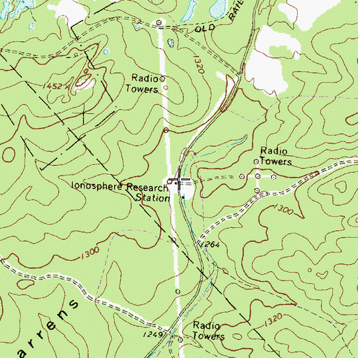 Topographic Map of Ionosphere Research Station, PA