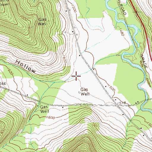 Topographic Map of Irish Hollow, PA