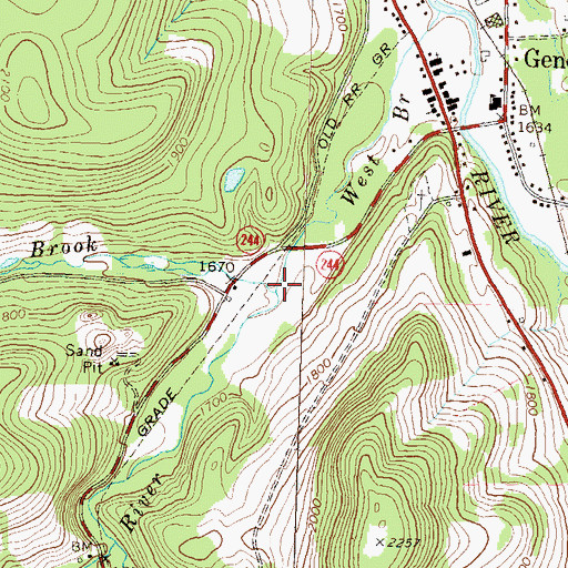 Topographic Map of Irish Settlement Brook, PA