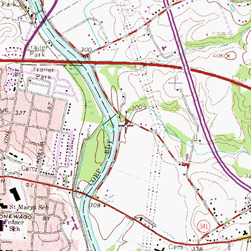 Topographic Map of Iron Run, PA