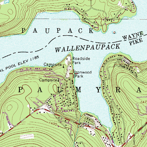 Topographic Map of Ironwood Park, PA