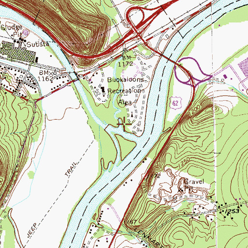 Topographic Map of Irvine Run, PA