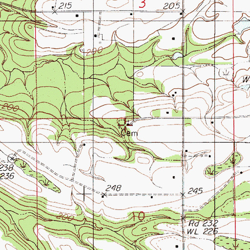 Topographic Map of East Salem Church, AL
