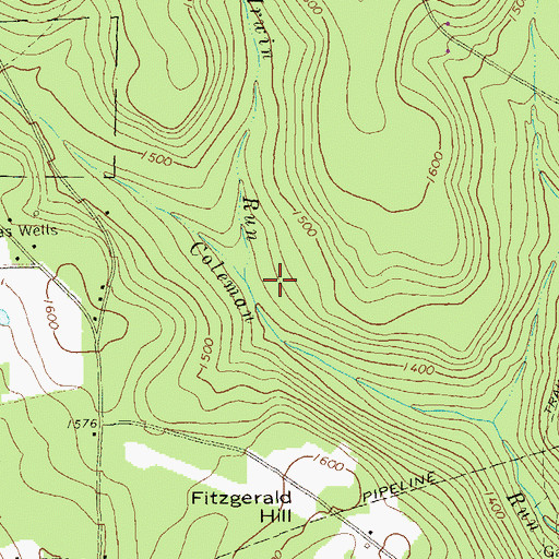 Topographic Map of Irwin Run, PA