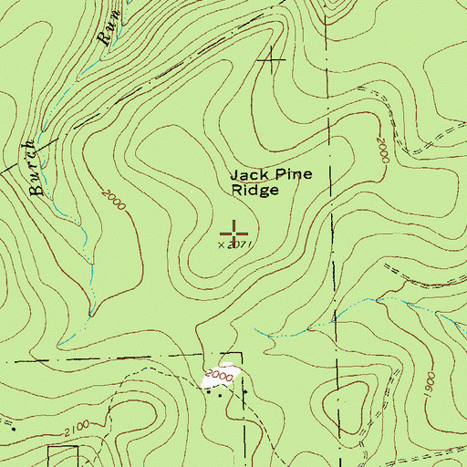 Topographic Map of Jack Pine Ridge, PA