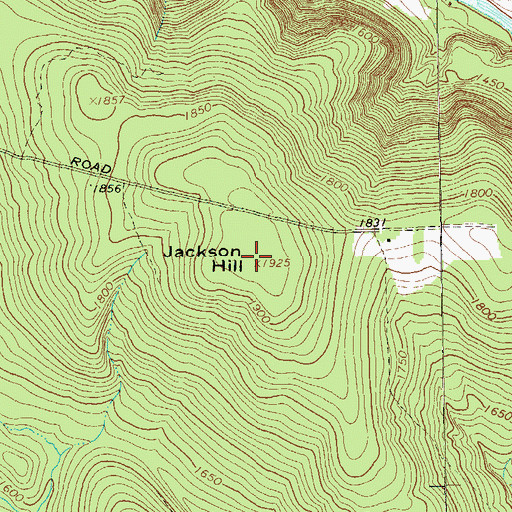 Topographic Map of Jackson Hill, PA