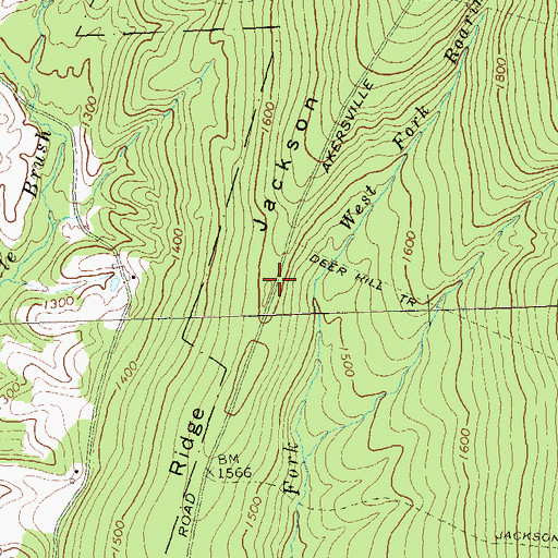 Topographic Map of Jackson Ridge, PA