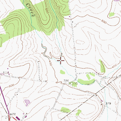 Topographic Map of Jackson Run, PA