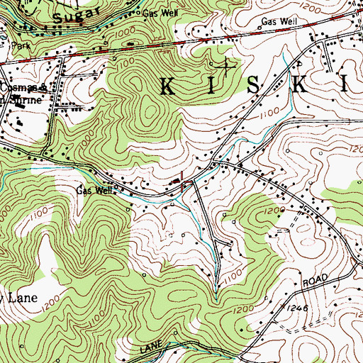 Topographic Map of Jackson School, PA