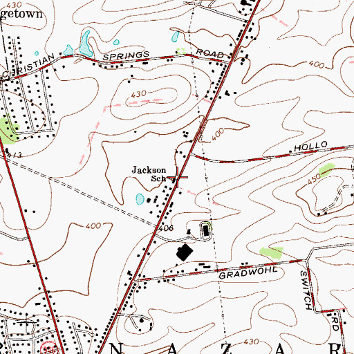 Topographic Map of Jackson School, PA