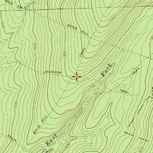 Topographic Map of Jackson Trail, PA