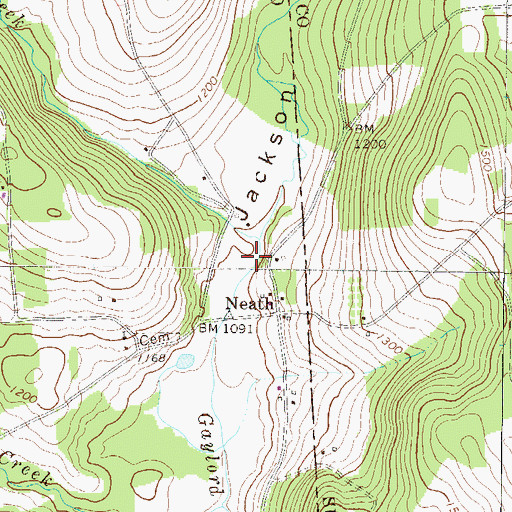 Topographic Map of Jackson Valley, PA
