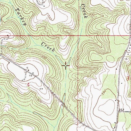 Topographic Map of East Turkey Creek, AL