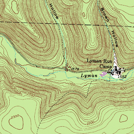 Topographic Map of Jacob Hollow, PA