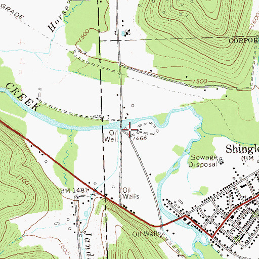 Topographic Map of Janders Run, PA
