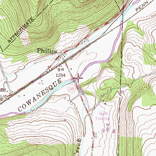 Topographic Map of Jemison Creek, PA
