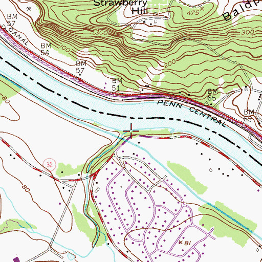 Topographic Map of Jericho Creek, PA