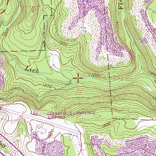 Topographic Map of Jerry Run, PA