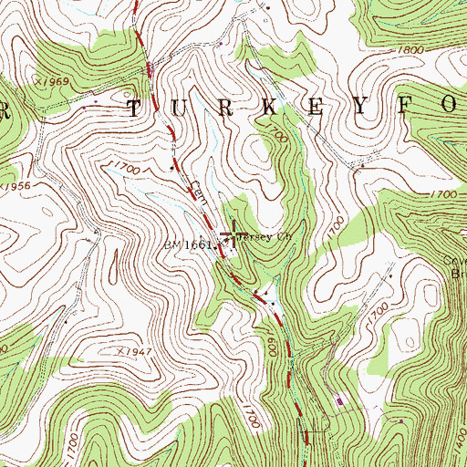 Topographic Map of Jersey Church, PA