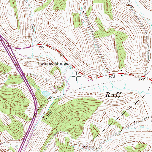 Topographic Map of Jersey Run, PA
