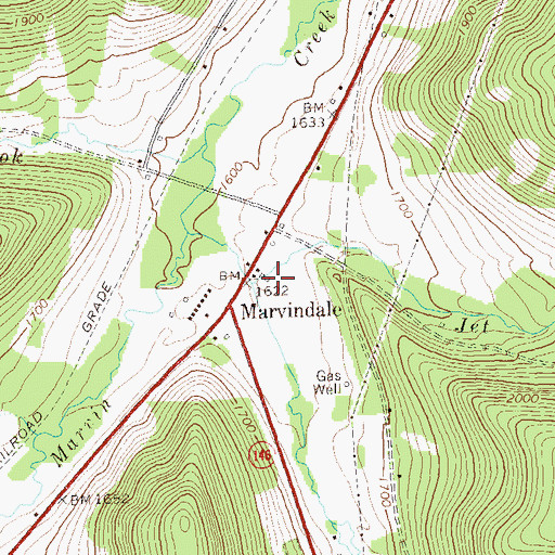 Topographic Map of Jet Brook, PA
