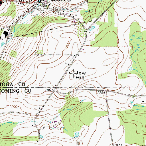 Topographic Map of Jew Hill, PA