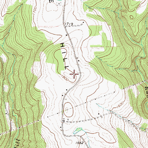 Topographic Map of Joe Hill, PA