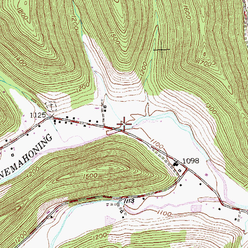 Topographic Map of Johns Run, PA