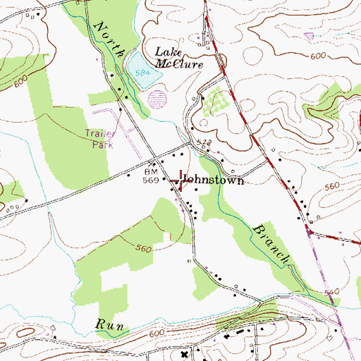 Topographic Map of Johnstown, PA