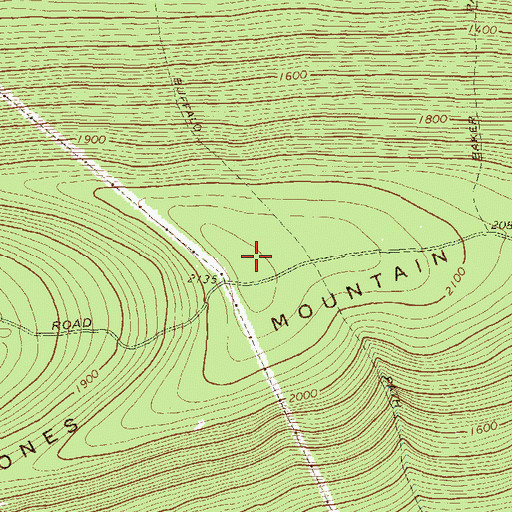 Topographic Map of Jones Mountain, PA