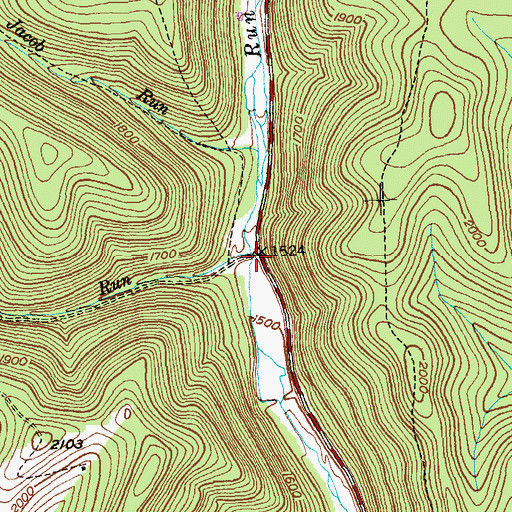 Topographic Map of Jones Run, PA