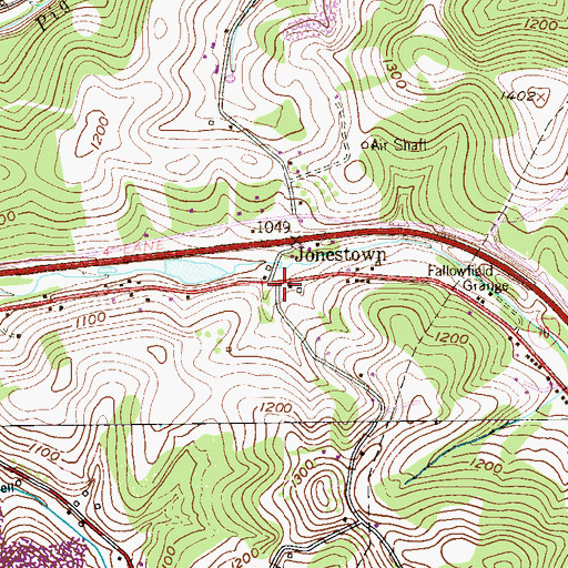 Topographic Map of Jonestown, PA